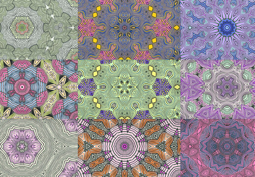 Seamless Pattern Collection with Motifs