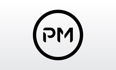 Initial PM Letter Logo With Creative Modern Business Typography Vector Template. Creative Letter PM Logo Vector.