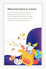 Back to school. Set of templates for banner.