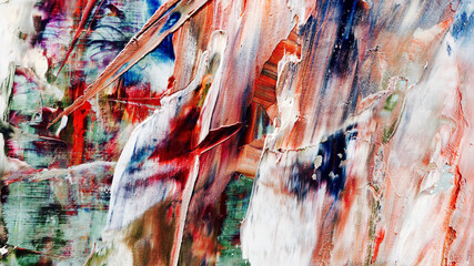 Colorful abstract background wallpaper. Modern motif visual art.  Mixtures of oil paint. Trendy...