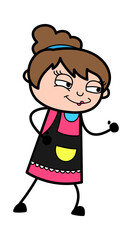 Beautician Cartoon Challenging to Fight