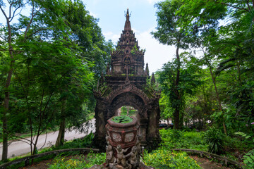 Fototapeta na wymiar Wat Analayo Thipphayaram or Analayo Temple is on Doi Busarakam, Phayao province , Thailand 