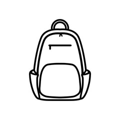 school backpack icon, line style