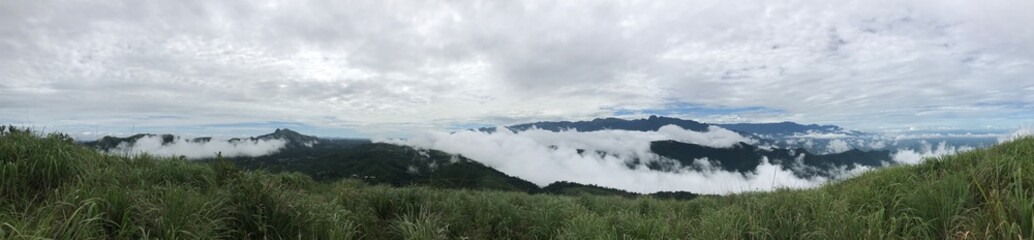 Panorama landscape with mountains