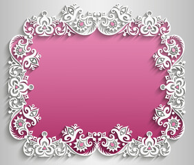 Vector abstract ornamental nature vintage frame.