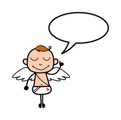 Cartoon Angel with Speech bubbble