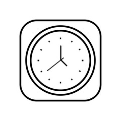 desk clock icon, line style