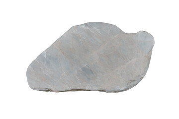 Marble stone isolated on white background. Marble rock. Marble is a metamorphic rock composed of recrystallized carbonate minerals.