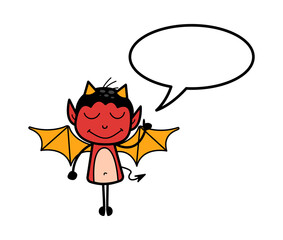 Cartoon Devil with Speech bubbble