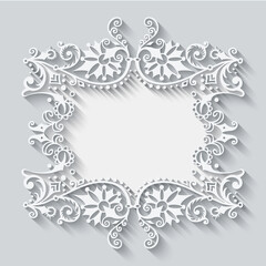 Vector abstract ornamental nature vintage frame.