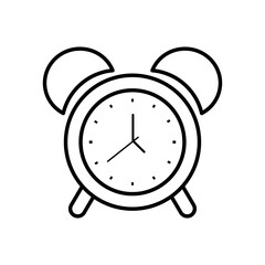 alarm clock icon, line style