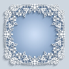 Vector abstract ornamental nature vintage frame.
