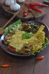 Food Photography of Nasi Jagung the traditional food from indonesia