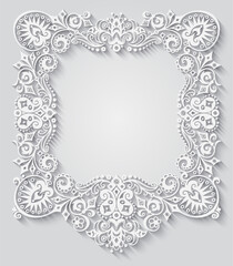 Vector abstract ornamental nature vintage frame.
