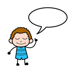 Cartoon Kid with Speech bubbble