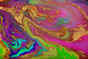 Liquid marble pattern. Abstract background.
