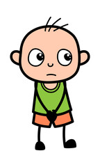 Shy Bald Boy Cartoon