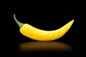 Yellow Chili Pepper. 3d Rendering