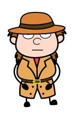 Shy Investigator Cartoon
