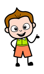 Happy Schoolboy Cartoon Illustration