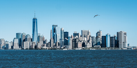 Fototapeta premium New York city skyline in retro colors