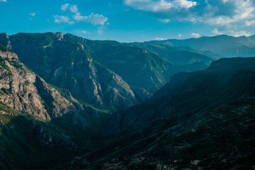 mountain landscape with clouds