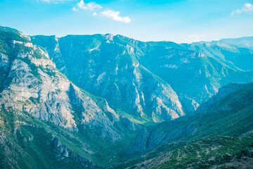 mountain landscape with blue sky