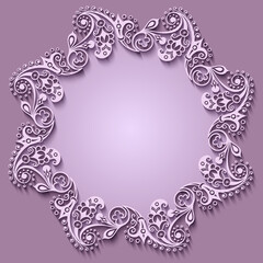 Vector abstract ornamental nature vintage frame.