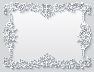 Vector abstract ornamental nature vintage frame.