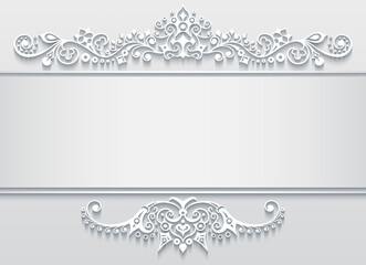 Vector abstract ornamental nature vintage frame.
