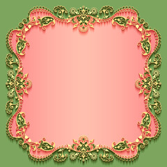 Vector abstract ornamental nature vintage frame.