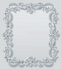 Vector abstract ornamental nature vintage frame.