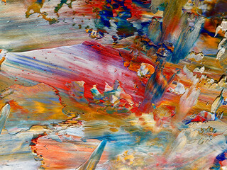 Colorful abstract background wallpaper. Modern motif visual art.  Mixtures of oil paint. Trendy...