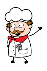 Cartoon Businessman saying Hello