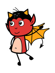 Raised Hand Devil cartoon