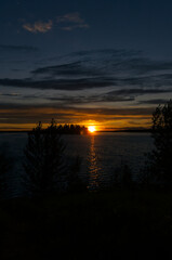 Fototapeta na wymiar Sunset over Astotin Lake