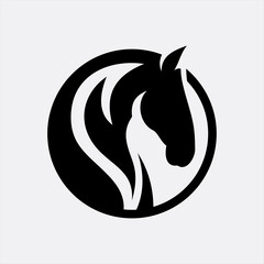 Silhouettes of horses Free Vector Animals