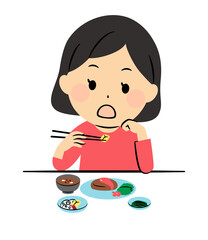 illustration of table manners and kids