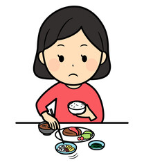 illustration of table manners and kids