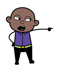 Angry Cartoon Cartoon Bald Black Shouting