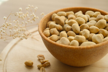 Bowl with peanuts