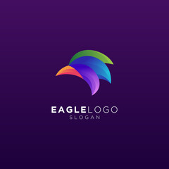 eagle logo design vector full color