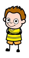 Folded Arms Young Boy cartoon