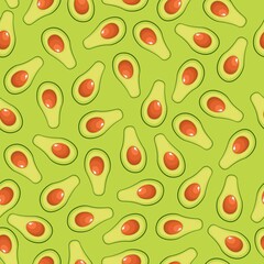 Avocado pattern vector design illustration
