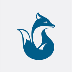 simple wolf logo design