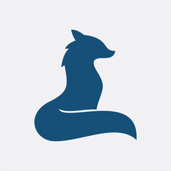 simple wolf logo design