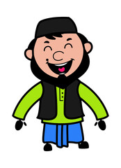 Adorable Muslim Man cartoon