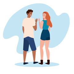 happy couple, woman and man celebrate, celebrating holiday