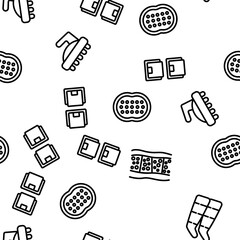 Cellulite Combat Tool Vector Seamless Pattern Thin Line Illustration