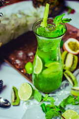 mojito cocktail with lime